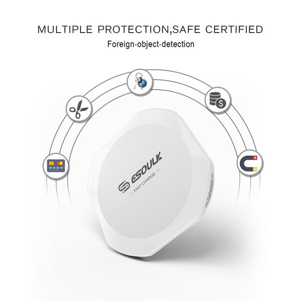 Esoulk QI Certified 10W Wireless Charging Fast Charger Pad