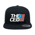 American Flag The CEO Embroidered flat Bill Hat